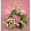 鹿児島県薩摩川内市花の店やまさきの花　ピンクのアレンジ